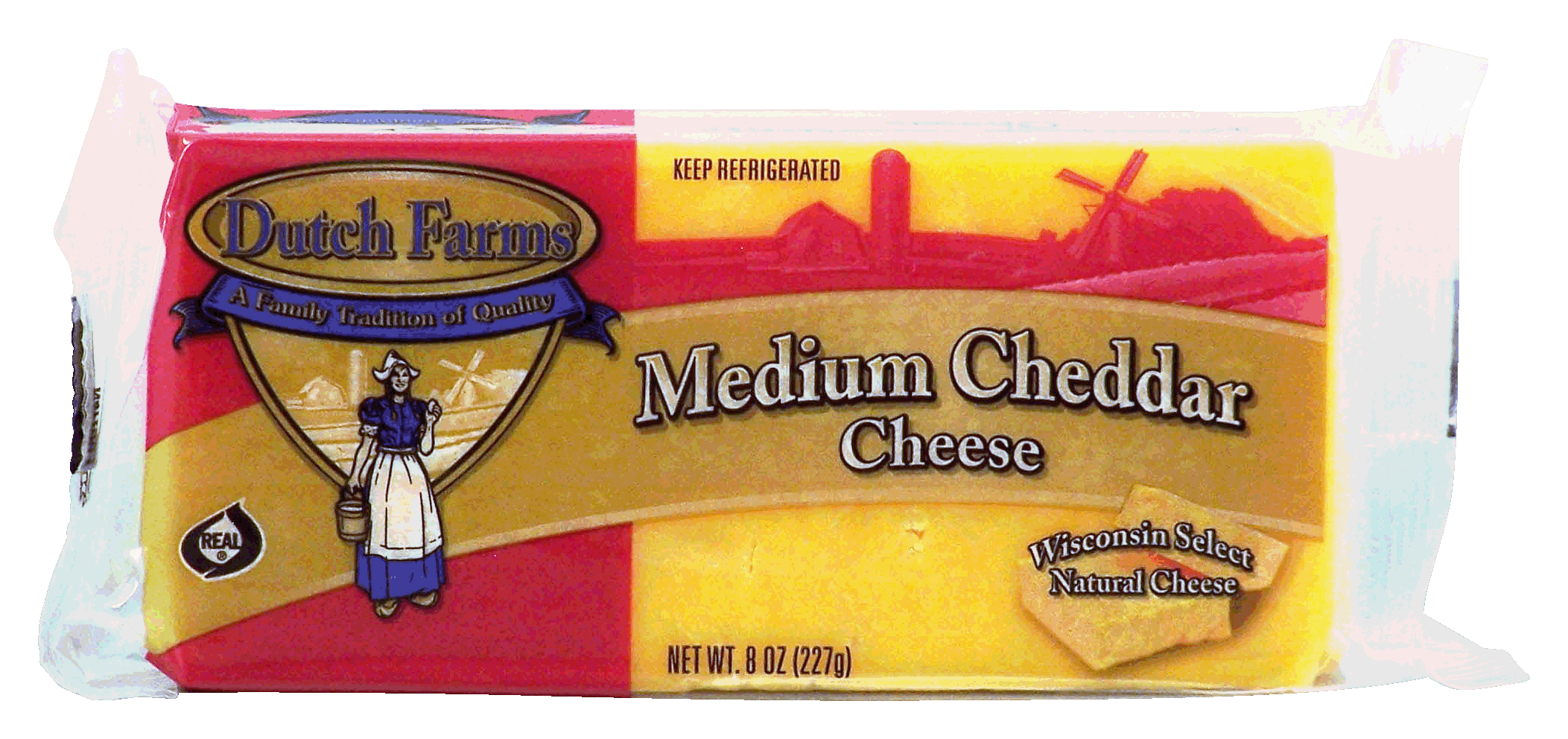 Dutch Farms  medium cheddar cheese block Full-Size Picture